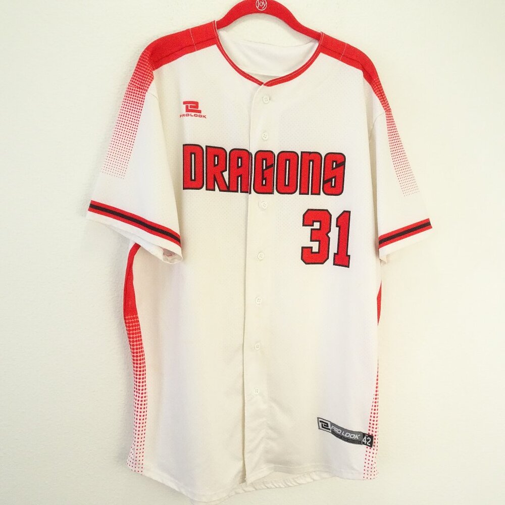 Pro Look Team Apparel Dragons #31 Jersey Button Down Men's Large (42)